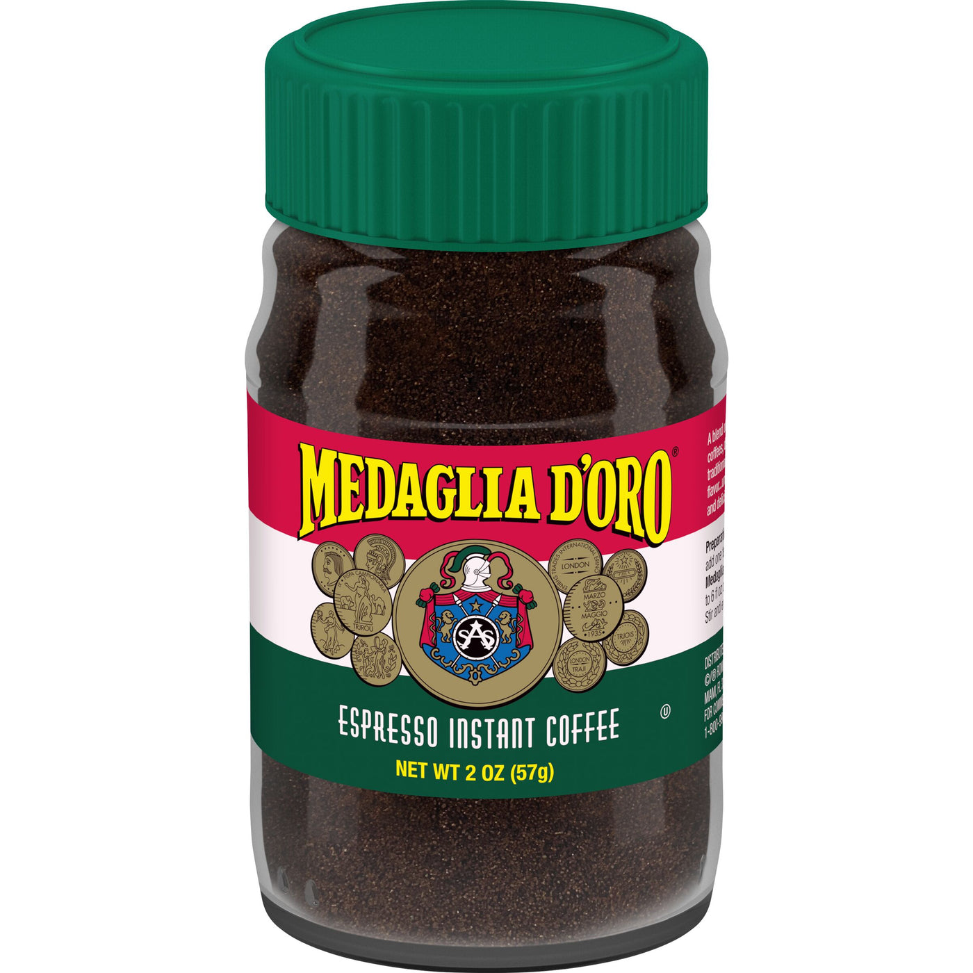 Medaglia d'Oro Instant Espresso Coffee Jar, 2 oz