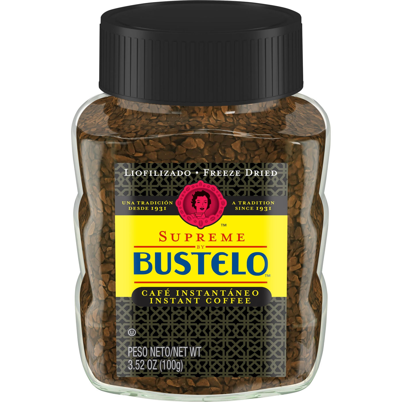 Supreme by Bustelo, Freeze-Dried Instant Coffee, 3.52 oz