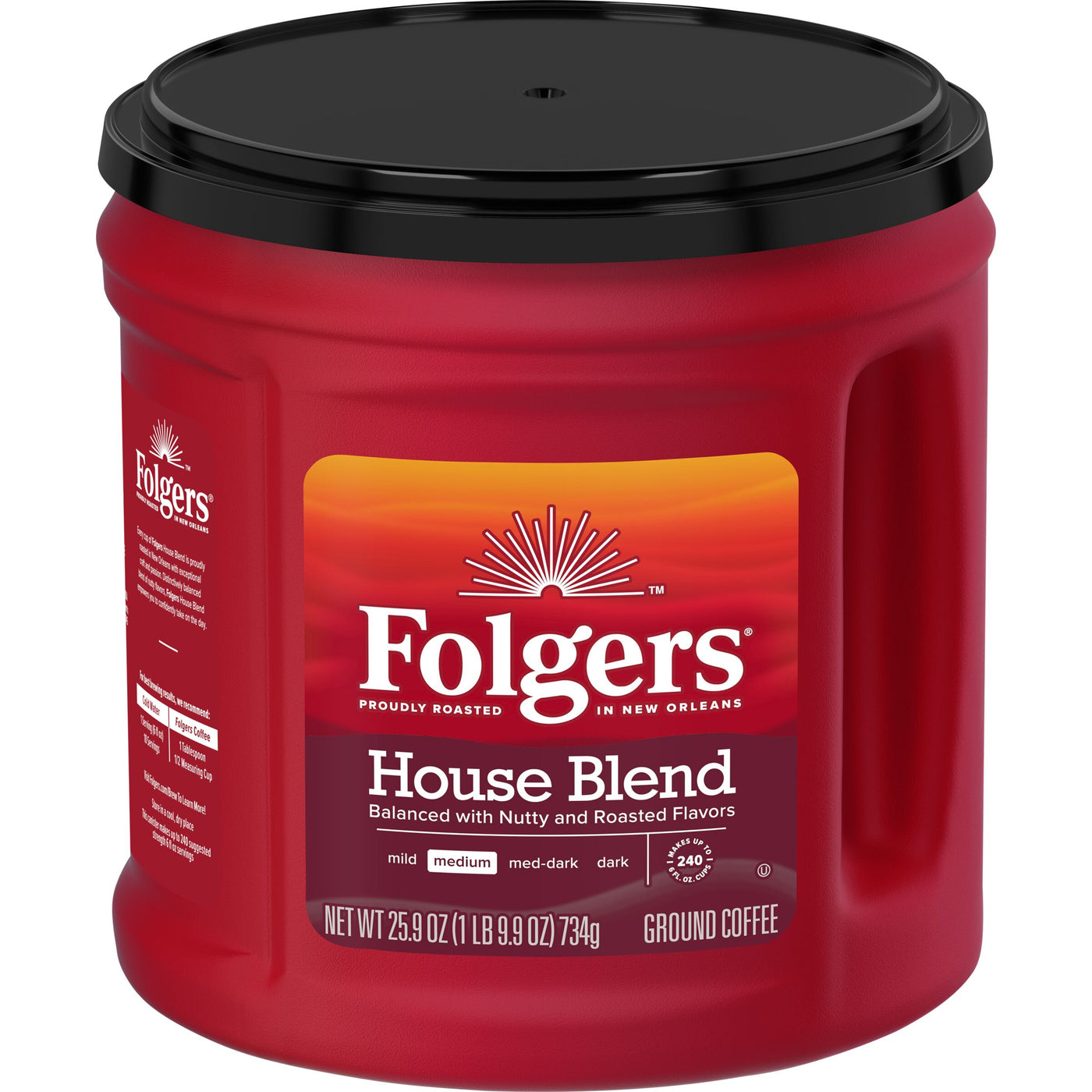 Folgers House Blend, Medium Roast, Ground Coffee