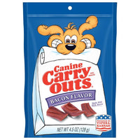 Canine Carry Outs Bacon Flavor Dog Treats, 4.5 oz Bag, Front