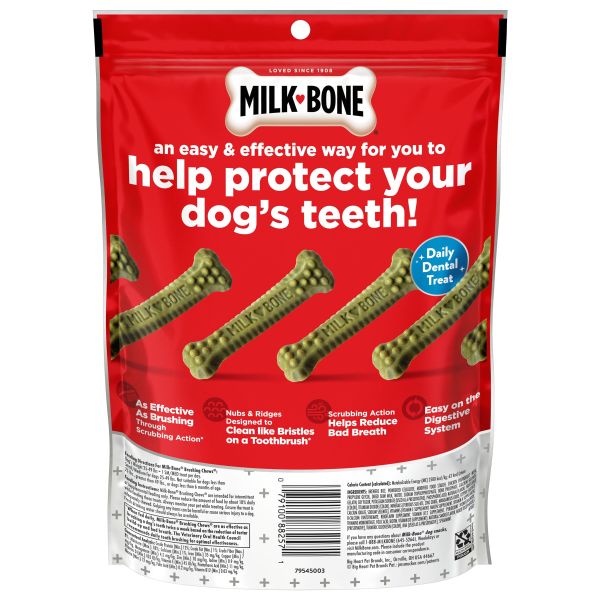 Milk Bone Brushing Chews Daily Dental Dog Treats Fresh Breath Flavor Small Medium 9 Count