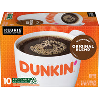 Dunkin' Original Blend Medium Roast Coffee, K-Cup Pods, 10 count, Front