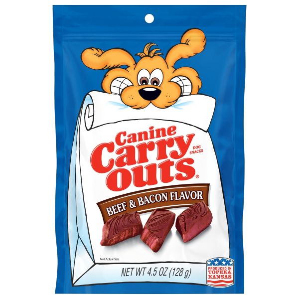 Canine Carry Outs Beef & Bacon Flavor Dog Treats, 4.5 oz