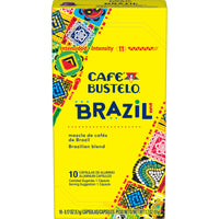 Cafe Bustelo Origins Brazil Espresso Capsules, 10 Count, Front