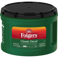 Folgers Classic Decaf, Medium Roast, Ground Coffee, 19 oz, Front