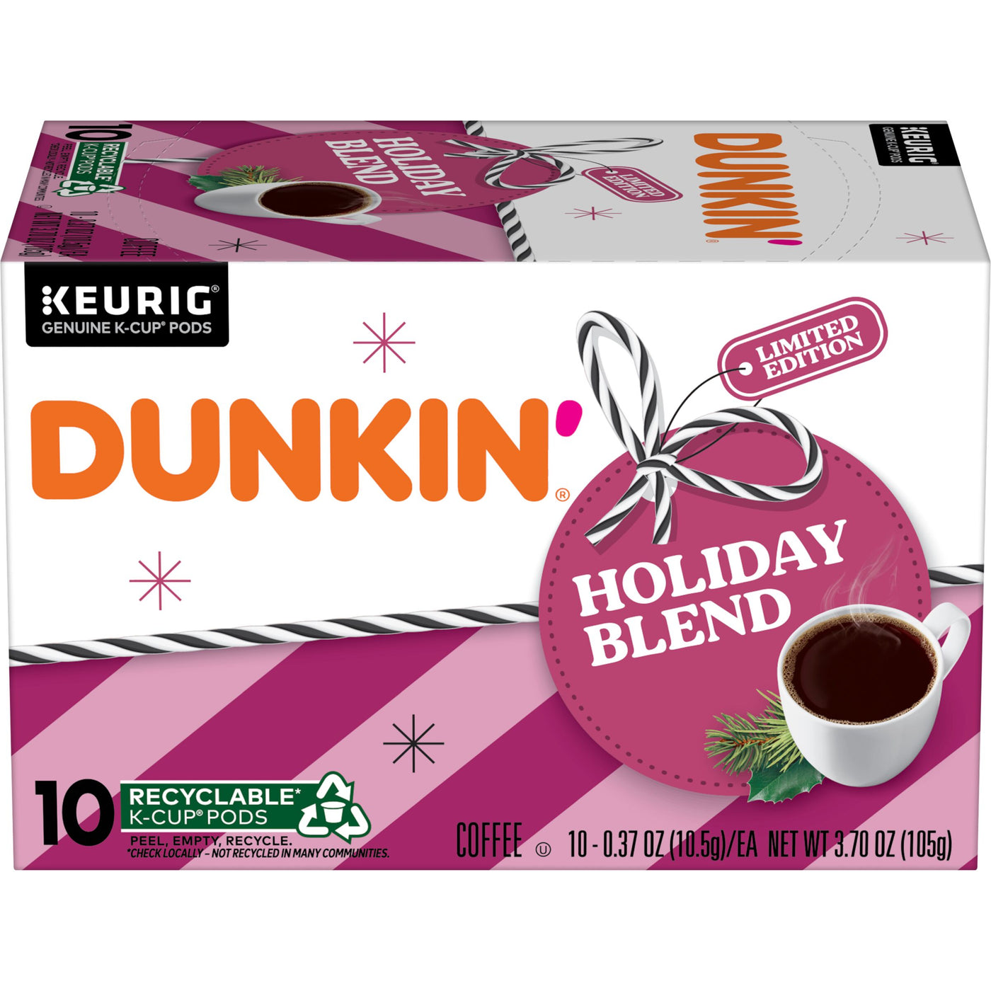 Dunkin' Holiday Blend Flavored Coffee, K-Cup Pods