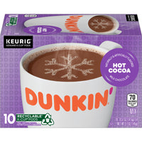 Dunkin' Milk Chocolate Hot Cocoa Flavored Mix, K-Cup Pods, 10 Count, Front