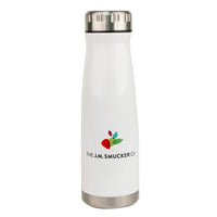 White Water Bottle-Silver Lid