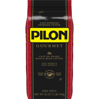 Cafe Pilon Gourmet Espresso, Whole Bean Coffee Bag, 16 oz, Front