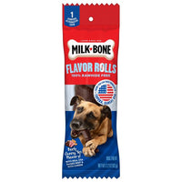 Milk-Bone Flavor Rolls Beefy Cheesy, Yes Please-y! Rawhide Free Dog Treats with Beef