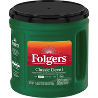 Folgers Classic Decaf, Medium Roast, Ground Coffee, 25 oz, Front