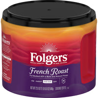 Folgers French Roast, Medium-Dark Roast, Ground Coffee