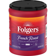 Folgers French Roast, Medium-Dark Roast, Ground Coffee
