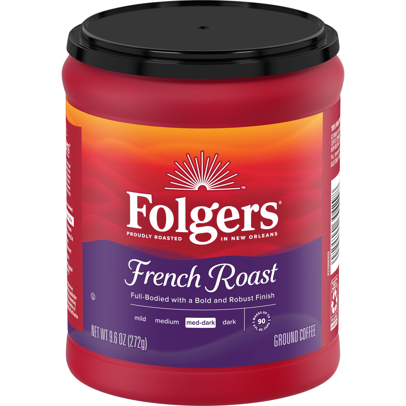 Folgers French Roast, Medium-Dark Roast, Ground Coffee