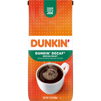 Dunkin' Decaf Medium Roast, Ground Coffee, 12 oz, Front