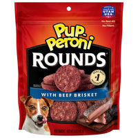 Pup-Peroni Rounds Dog Treats with Beef Brisket, 5 oz, Front