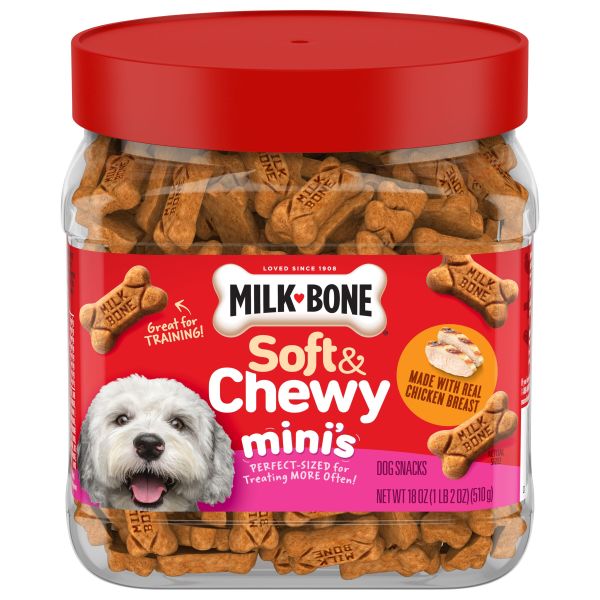 Milk-Bone Soft & Chewy Mini’s Dog Treats Made With Real Chicken, 18 oz