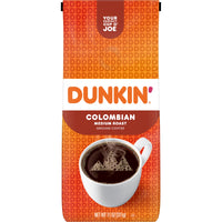 Dunkin' Colombian Medium Roast Ground Coffee, 11 oz, Front