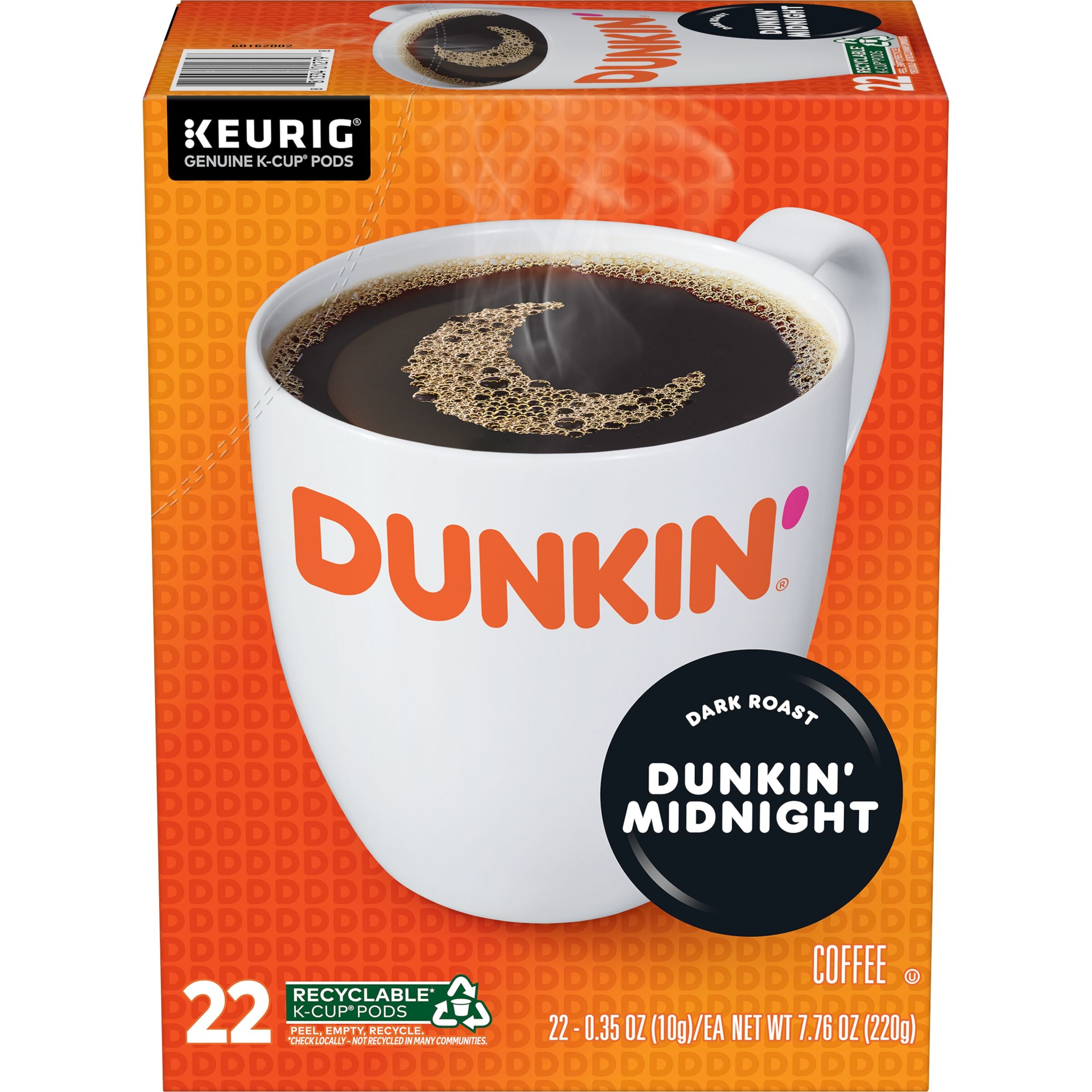 Dunkin' Midnight Dark Roast Coffee, K-Cup Pods