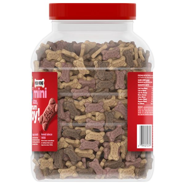 Milk-Bone Flavor Snacks Mini Dog Biscuits, Flavored Crunchy Dog Treats, 36 oz, Back