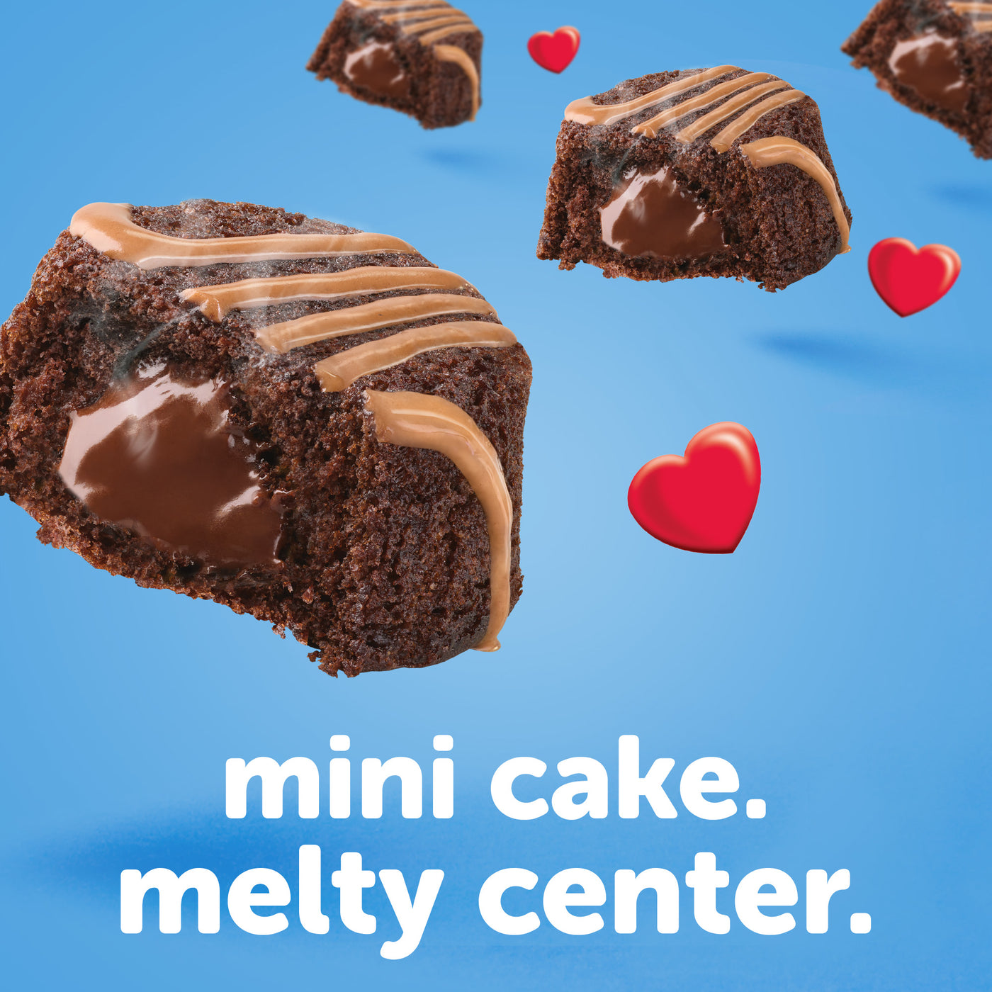 Hostess Meltamors Mini Lava Cakes, Double Chocolate Flavored, 8 count, "mini cake. melty center."