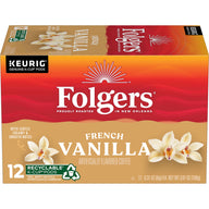 Folgers French Vanilla Flavored Coffee, Mild Roast, K-Cup Pods
