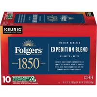 1850 Expedition Blend, Medium Roast Coffee, K-Cup Pods, 10 Count, Front