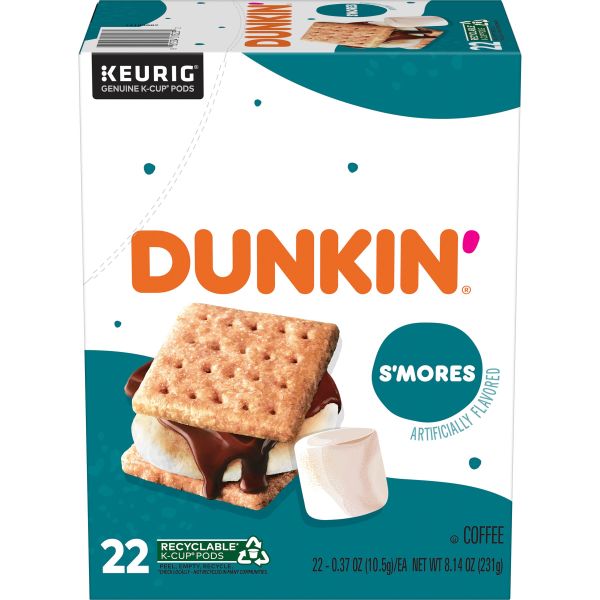 Dunkin' S'mores Flavored Coffee, K-Cup Pods