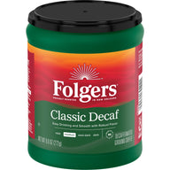 Folgers Classic Decaf, Medium Roast, Ground Coffee