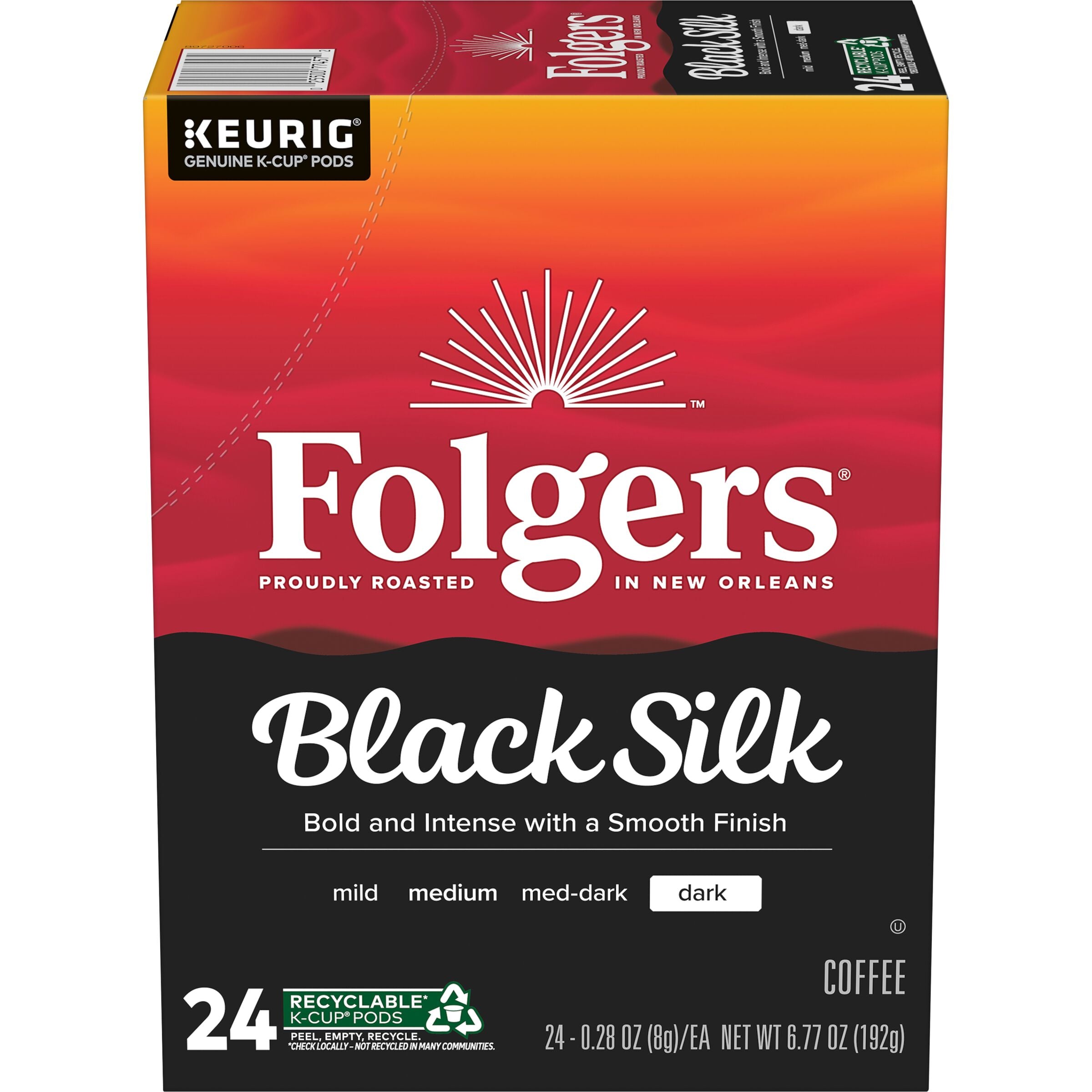 Folgers Black Silk Dark Roast Coffee K Cup Pods The J.M