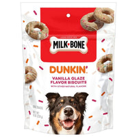 Milk-Bone Dunkin’ Vanilla Glaze Flavor Dog Biscuits, 8 oz, Front