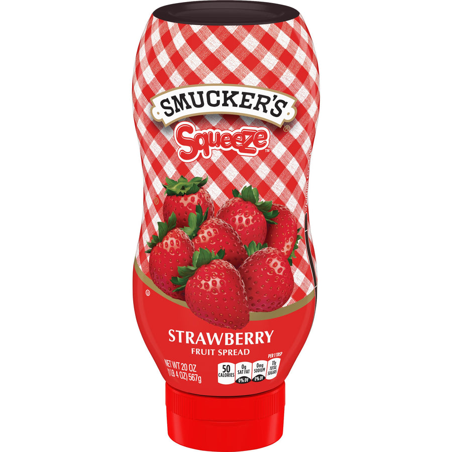 Smucker's Squeeze Strawberry Fruit Spread, 20 oz, Front