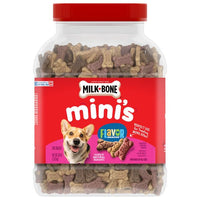 Milk-Bone Flavor Snacks Mini Dog Biscuits, Flavored Crunchy Dog Treats, 36 oz, Front