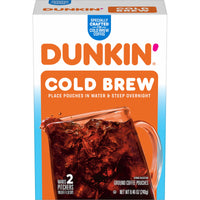 Dunkin' Cold Brew Ground Coffee Packs, 8.46 oz, Front