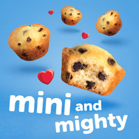 Hostess Chocolate Chip Flavored Mini Muffins Pouches, 5 Count, "Mini and mighty" Marketing Message