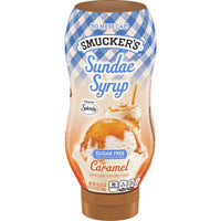 Smucker's Sundae Syrup Sugar Free Caramel Flavored Syrup, 19.25 oz, Front