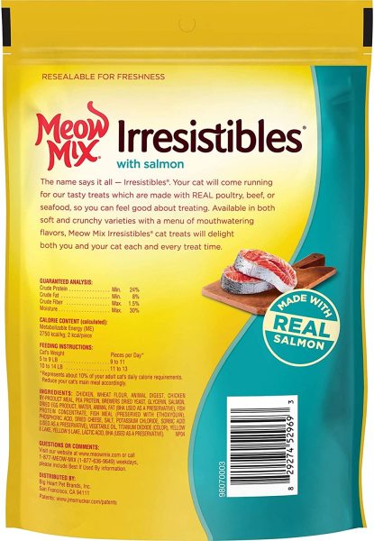Meow Mix Irresistibles, Soft Cat Treats With Salmon, 3 oz