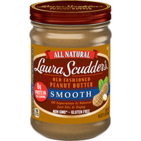 Laura Scudder's Natural Smooth Peanut Butter, 16 oz, Front