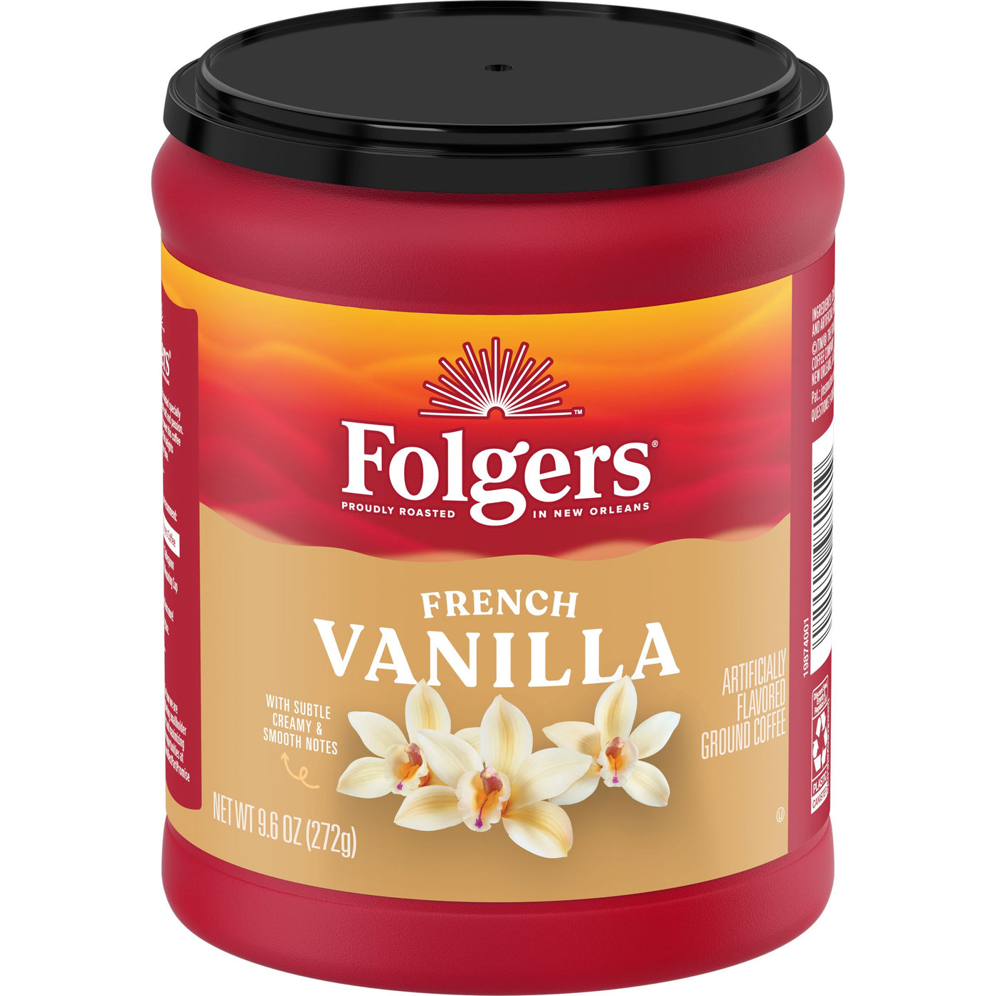 Folgers French Vanilla Flavored Ground Coffee, 9.6 oz