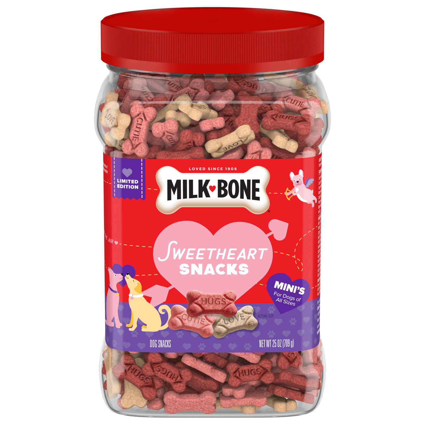 Milk-Bone Sweetheart Snacks Minis Dog Treats, 25 oz