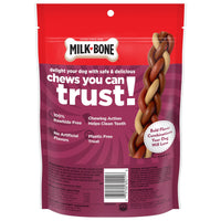 Milk-Bone Steaky Steaky Eggs and Bac'y Flavor Braids, Rawhide Free Dog Chews, Small Long-Lasting Dog Treats, 5 Count