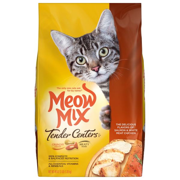 Meow Mix Tender Centers Salmon & White Meat Chicken, 3 lbs