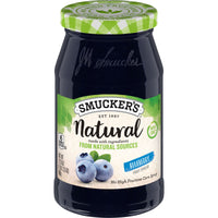 Smucker's Natural Blueberry Fruit Spread, 17.25 oz, Front