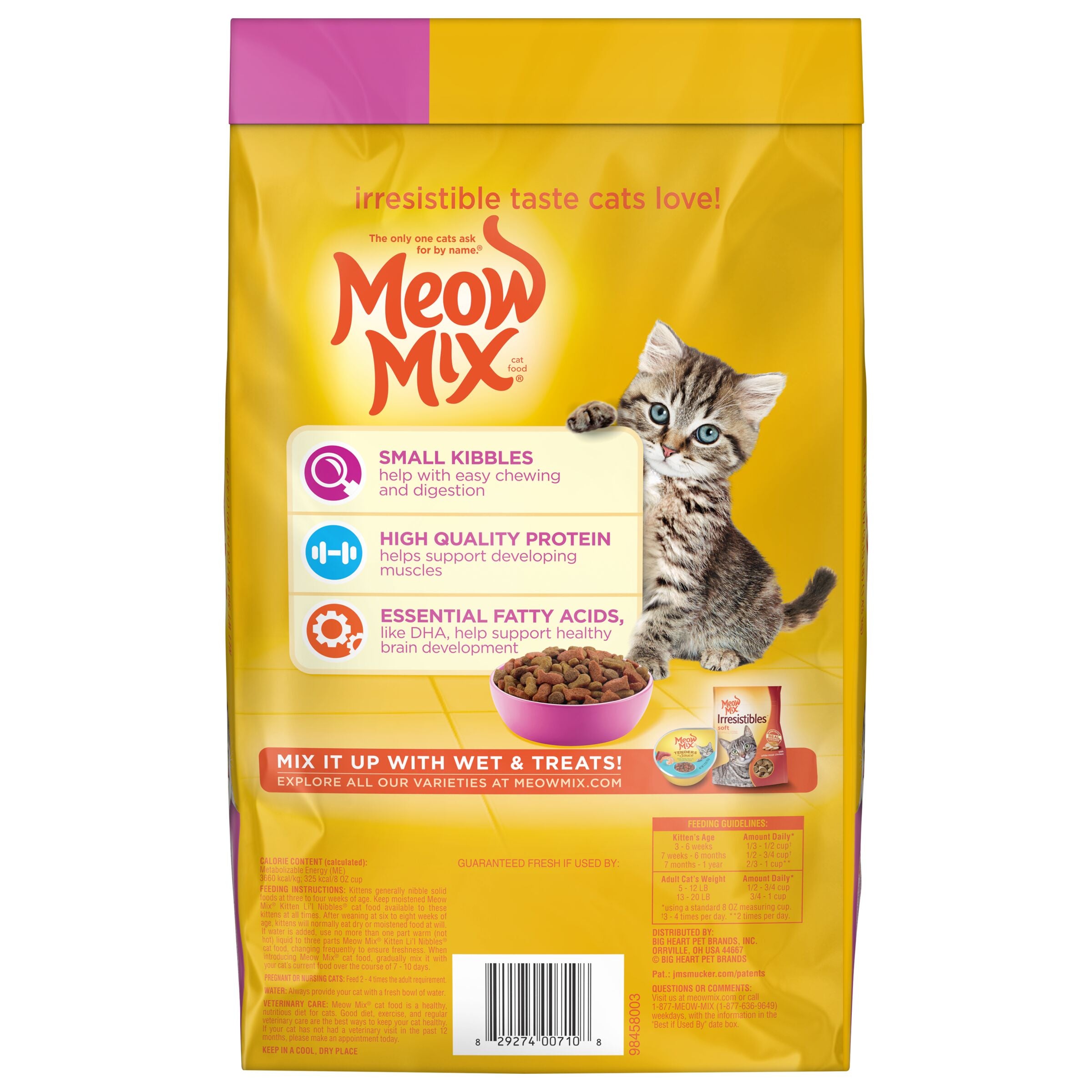 Meow Mix Kitten Lil Nibbles Dry Cat Food 3.15 lb bag