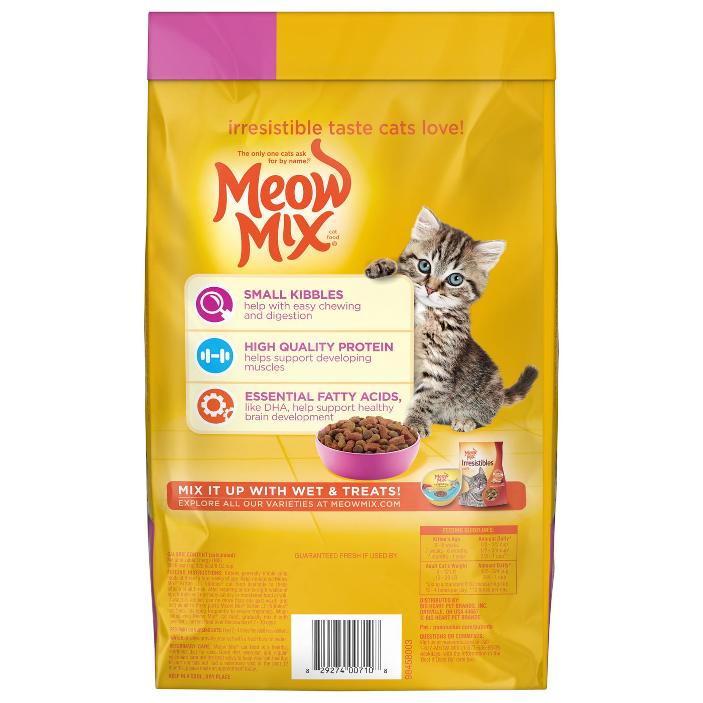 Meow Mix Kitten Li'l Nibbles Dry Cat Food, 3.15 lb