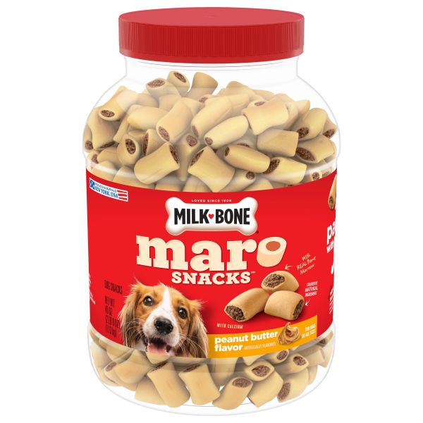 Milk Bone MaroSnacks Peanut Butter Flavor Dog Treats with Bone Marrow 40 oz