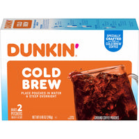 Dunkin' Cold Brew Ground Coffee Packs, 8.46 oz, Back