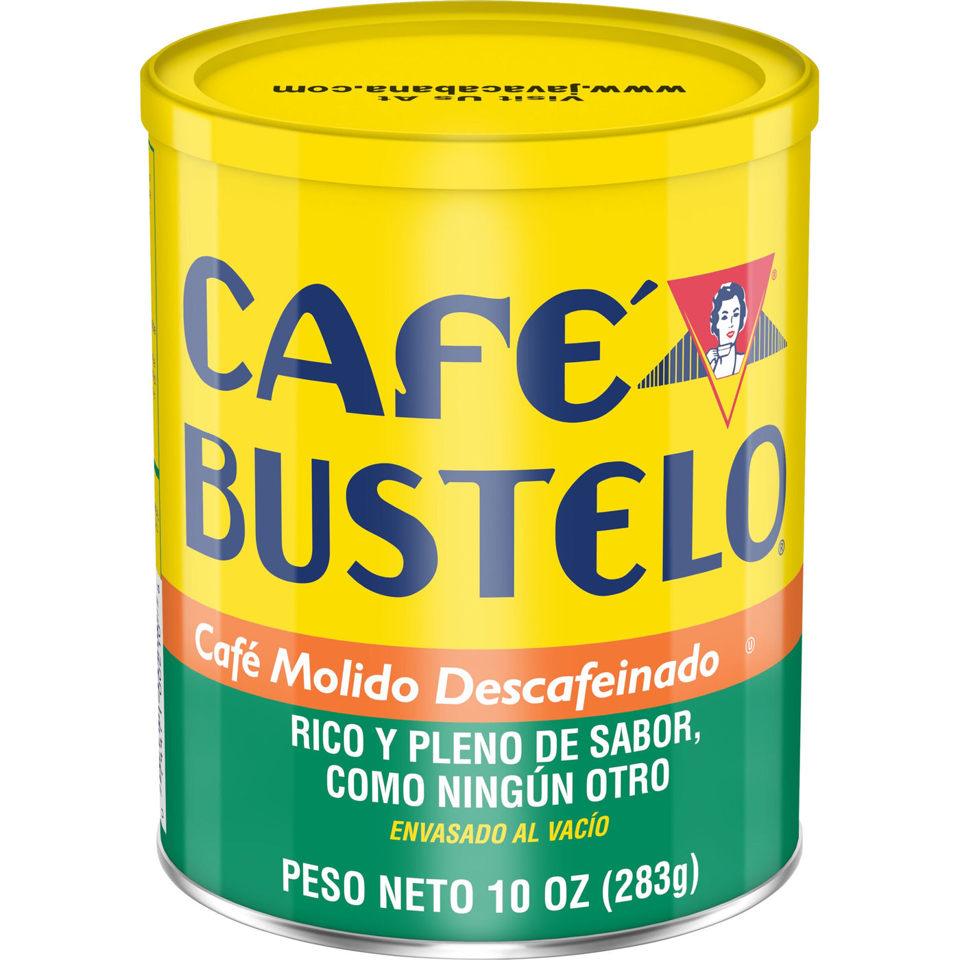 Cafe Bustelo Decaf Medium-Dark Roast, Ground Coffee Can, 10 oz