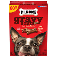 Milk-Bone GravyBones Dog Biscuits, Small Dog Treats, 60 oz, Front