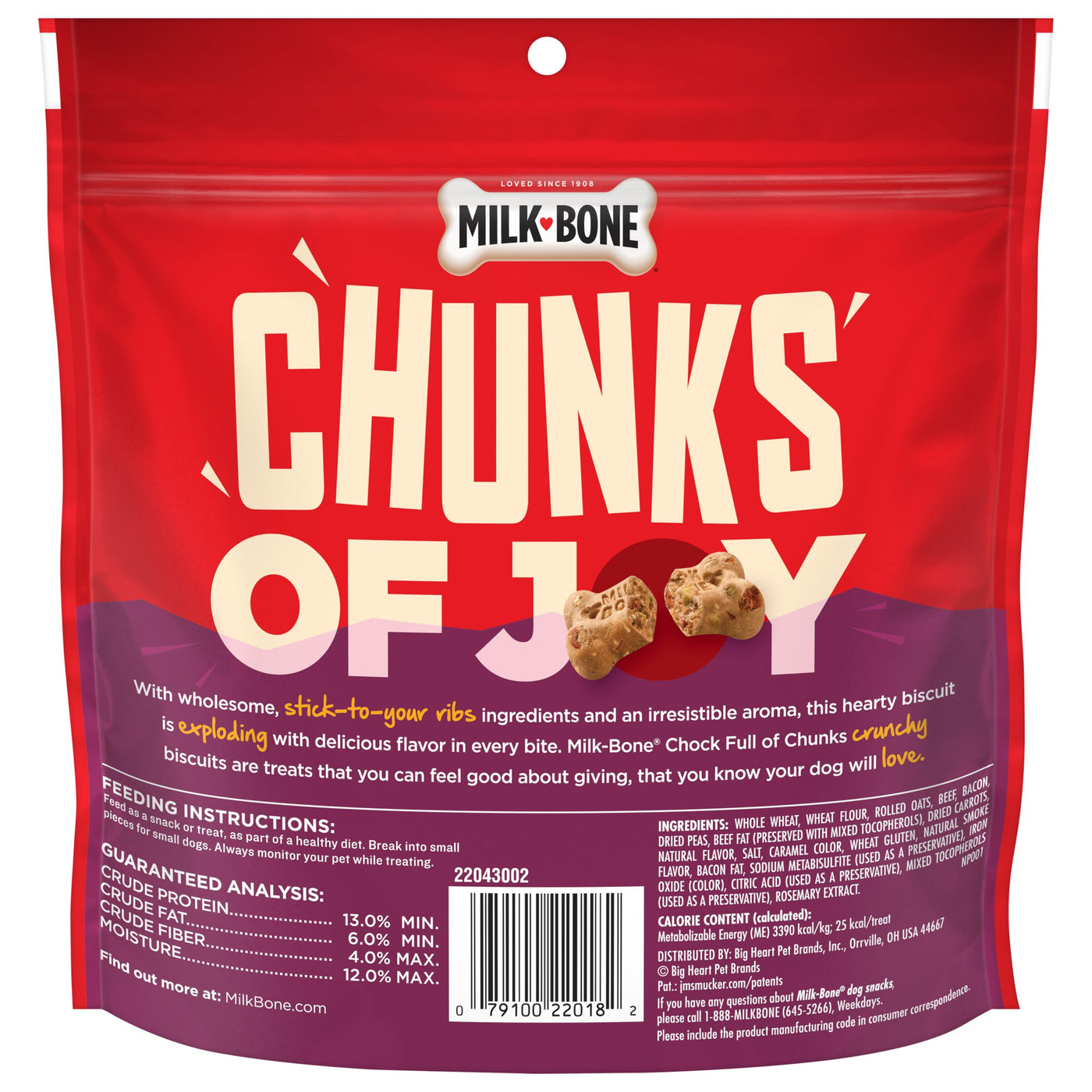 Milk-Bone Chock Full of Chunks With Beef and Bacon Dog Treats, 12 oz